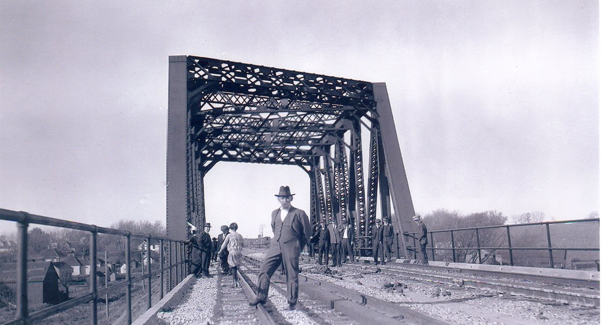 Postcard looking west across bridge